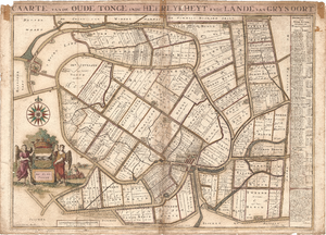 D17-29 Caarte van de Oude Tonge inde Heerlykheyt ende lande van Grysoort , 1697