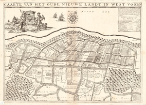 D17-36 Caarte van het Oude Nieuwe Landt in West Voorn , 1698