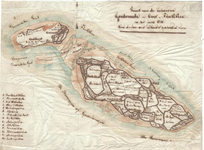 B19-39 Kaart van de Eilanden Goedereede en Over-Flakkee in het jaar 1750. toen de-zelve van elkander gescheiden waren ...