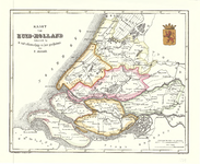 C19-99 Kaart van Zuid-Holland' (in hoes met cat.nr. C19-107), 1857