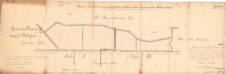 D19-39 Kaart van den nieuw-ingedijkten polder onder de gemeente Stellendam , 1899