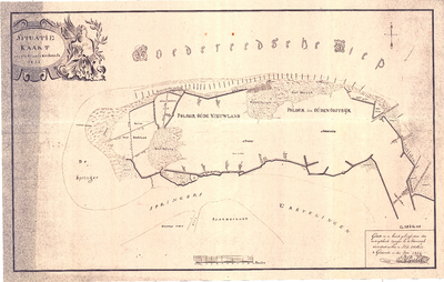 A19-18 Situatie Kaart van den Eilande Goedereede 1824 , ca. 1950 origineel 1824