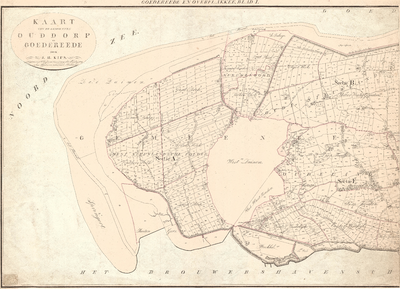 B19-29 Kaart van de gemeenten Ouddorp en Goedereede (blad I), zie B19-17, 1835