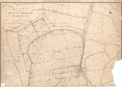 B19-21 Kaart van de gemeenten Melissant, Dirksland en Herkingen (blad V), 1835