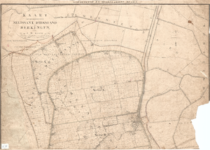 B19-21 Kaart van de gemeenten Melissant, Dirksland en Herkingen (blad V), 1835