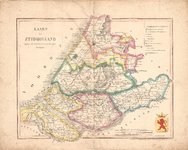 B19-41 Kaart van Zuid-Holland volgens de nieuwste en nauwkeurigste Stukken (in hoes bij B19-42), 1841