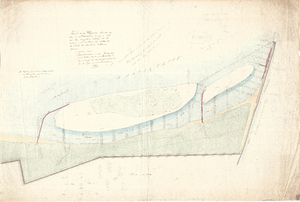 C19-31 Kaart van de buitengronden bewesten de haven van Middelharnis… , 1859