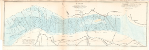 C19-96 Kaart van een gedeelte der Rivier het Haringvliet, begrepen tusschen de haven van Middelharnis en het zeegat van ...