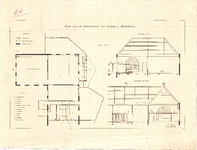 D19-13 Plan van een bewaarschool met woning te Middelharnis , 1886