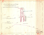 D19-40 Houtenbeschoeiing aan de Noordzijde van de havenkom te Goedereede, waarop met rood de Basaltmuur is voorgesteld , 1894