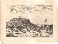 J17-07 Het Fort Nassau van Binnen, met Oranje op 't Eylant Goeree (in een hoes met J17-08) (zie J18-03 + 04 + 05), 1668
