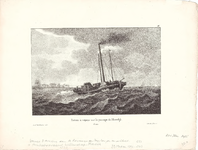 J19-17 Bateau à vapeur sur le passage du Moerdijk (zie J19-13), 1827