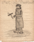 J20-A13 Piet als Nachtwacht en nog 8 tekeningen over Piet en Klaasje, 1910