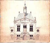 J19-31 geen (voorgevel Raadhuis Middelharnis) (voorgevel), 1835