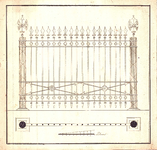 J19-32c geen (ontwerp gietijzeren hek 3x: afb. a, b, c), 1840