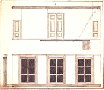 J20-A27 geen (raadzaal Middelharnis) (deurenwand en raamwand raadzaal), 1908