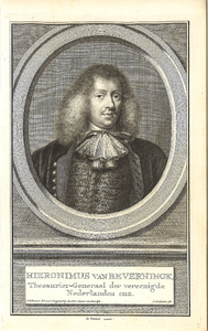 16 Hieronimus van Beverningk, Thesauriur-Generaal der vereenigde Nederlanden enz. (1614-1690), ca. 1750