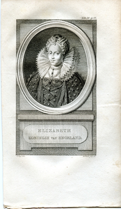 50 Elizabeth koningin van Engeland. (1533-1603), 1785