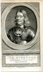 52 Jan Evertsen, Luitenant-Admiraal van Zeeland. (1600-1666), ca. 1750