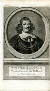 59 Pieter Florisz, Vice-Admiraal van Holland en Westvriesland. (1602-1658), ca. 1750