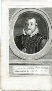 109 Joannes Muys van Holy, Schepen en Raad der Stad Dordrecht. Ao. 1572 (1540-1592), ca. 1750