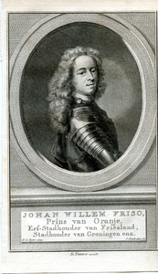 118 Johan Willem Friso, Prins van Oranje, Erf-Stadhouder van Friesland, Stadhouder van Groningen enz. (1687-1711), ca. 1750