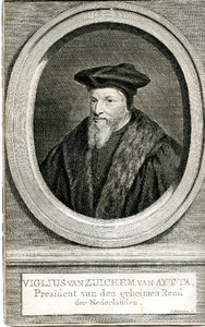 159 Viglius van Zuichem van Aytta, President van den geheimen Raad der Nederlanden. (1507-1577), ca. 1750