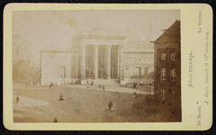1821 -12 Amsterdam, de beurs van Zocher (afgebroken 1903). Noordzijde van de Dam., 1860-01-01