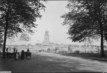 463 Glasnegatievencollectie JW Jansen: Gezicht op Deventer vanaf de Worp (cellulosenegatief)