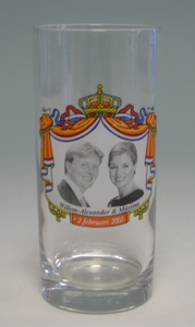 JMD-G-387 Glas, Huwelijk Willem-Alexander en Maxima Zorreguieta