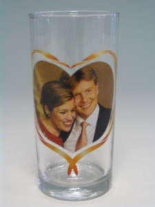 JMD-G-388 Glas, Huwelijk Willem-Alexander en Maxima Zorreguieta