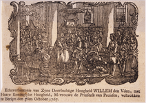 JMD-OP-0089 Gravure, Huwelijk van Willem V en Wilhelmina van Pruissen.