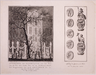 JMD-OP-0201 Ets, Prent, Illumatiën en Decoratiën te Amsterdam op den 40sten verjaardag van Willem V. IV. bij M. ...