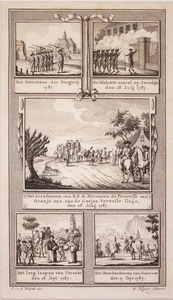 JMD-OP-0228 Ets, Prent, Scenes uit het jaar 1787.