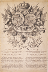 JMD-OP-0737 Kopergravure, wapens: Wapens van Willem IV en Anna van Hannover.