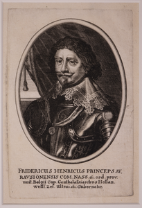 JMD-OP-0932 Kopergravure, Frederik Hendrik van Oranje-Nassau