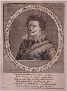 JMD-OP-0959 Kopergravure, Frederik Hendrik van Oranje-Nassau