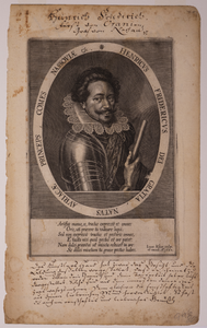 JMD-OP-0966 Kopergravure, Frederik Hendrik van Oranje-Nassau