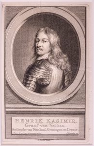 JMD-OP-0969 Kopergravure, Hendrik Casimir I van Nassau Dietz