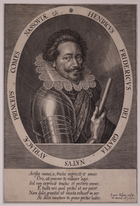 JMD-OP-0975 Kopergravure, Frederik Hendrik van Oranje-Nassau