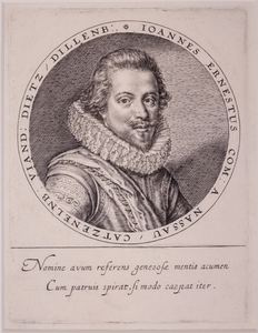 JMD-OP-1004 Kopergravure, Johan Ernst I van Nassau Siegen