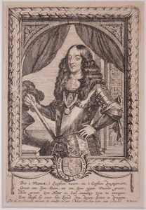 JMD-OP-1043 Kopergravure, Willem III, stadhouder koning van Oranje-Nassau