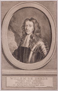 JMD-OP-1112 Kopergravure, Willem III, stadhouder koning van Oranje-Nassau