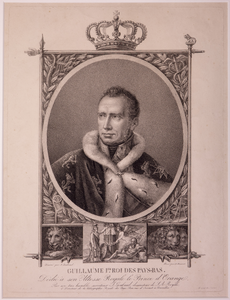 JMD-OP-1251 Stippelgravure, Willem I Frederik van Oranje-Nassau