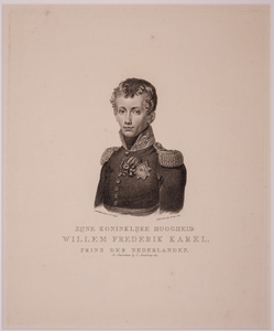 JMD-OP-1268 Stippelgravure, Willem Frederik Karel van Oranje-Nassau