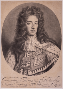 JMD-OP-1326 Mezzotint, Willem III, stadhouder koning van Oranje-Nassau