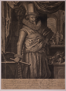 JMD-OP-1363 Kopergravure, Frederik Hendrik van Oranje-Nassau
