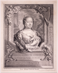 JMD-OP-1364 Kopergravure, Anna, Prinses van Engeland van Hannover