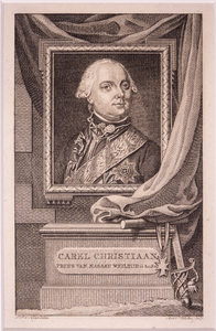 JMD-OP-1367 Kopergravure, Carel Christiaan van Nassau Weilburg