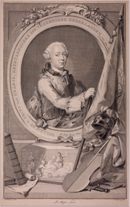 JMD-OP-1423 Kopergravure, Willem V Batavus van Oranje-Nassau